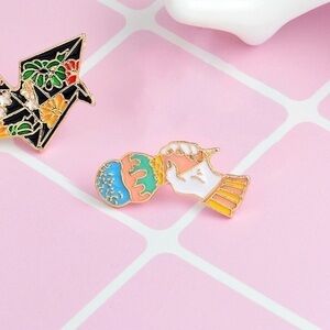 ice cream enamel pin